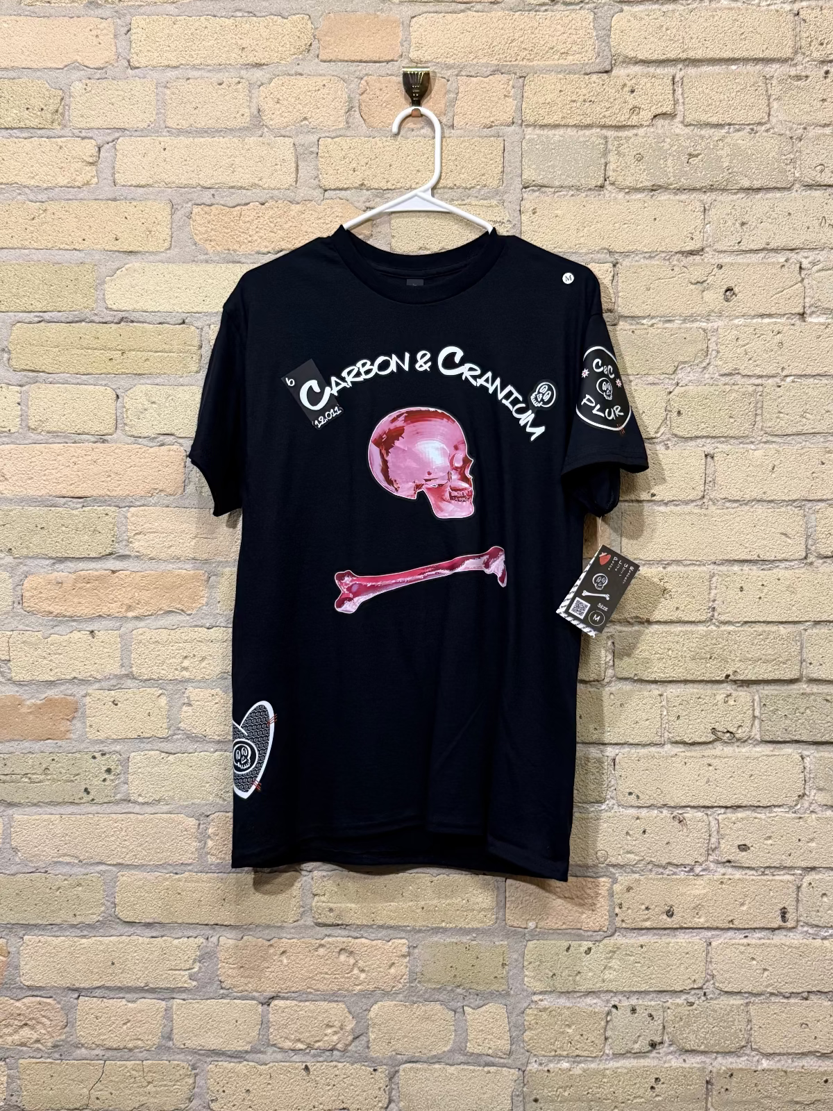 Pink Tourmaline Skull with Lucky 13 Back