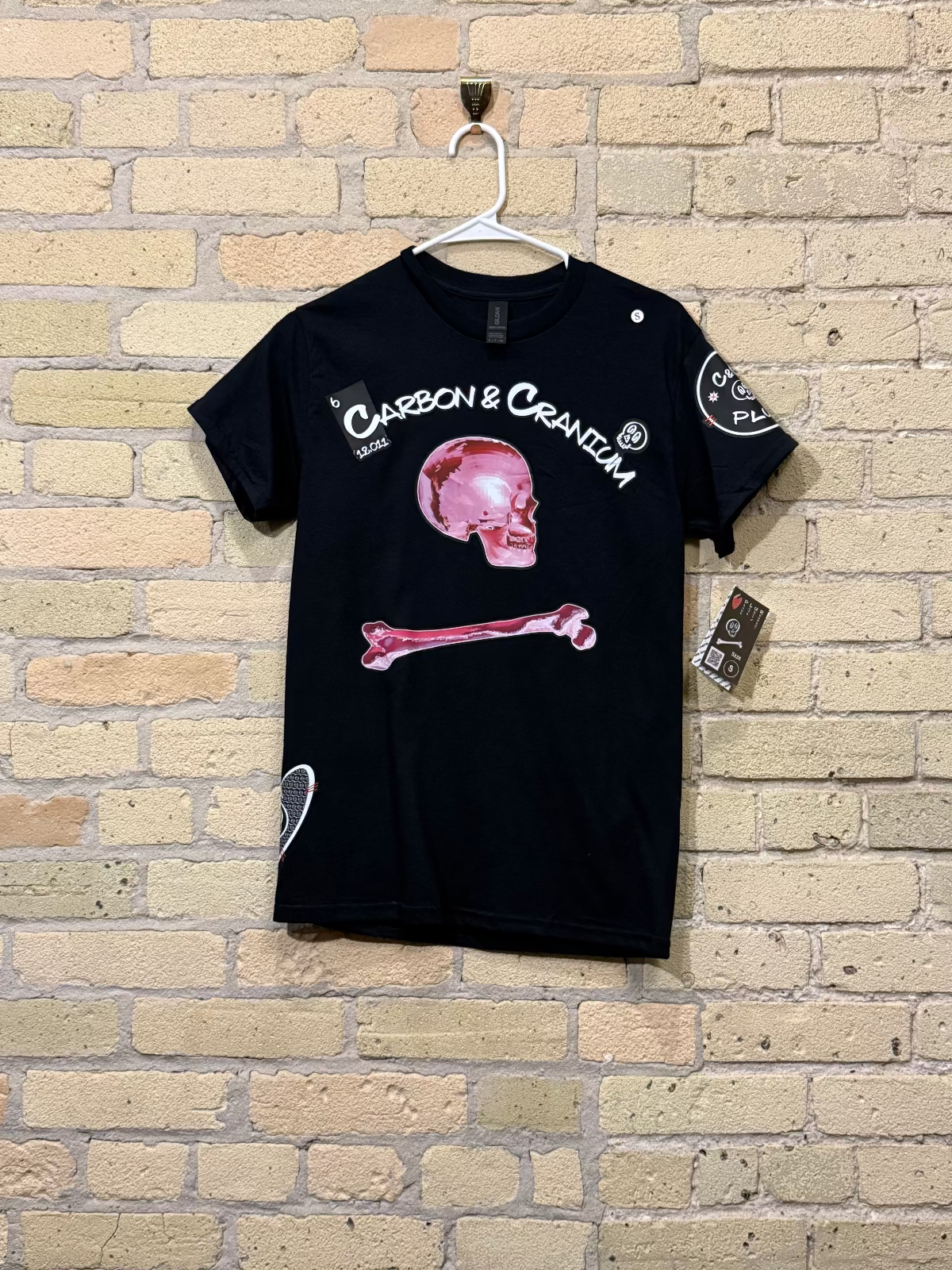 Pink Tourmaline Skull with Square C&C PLUR Back