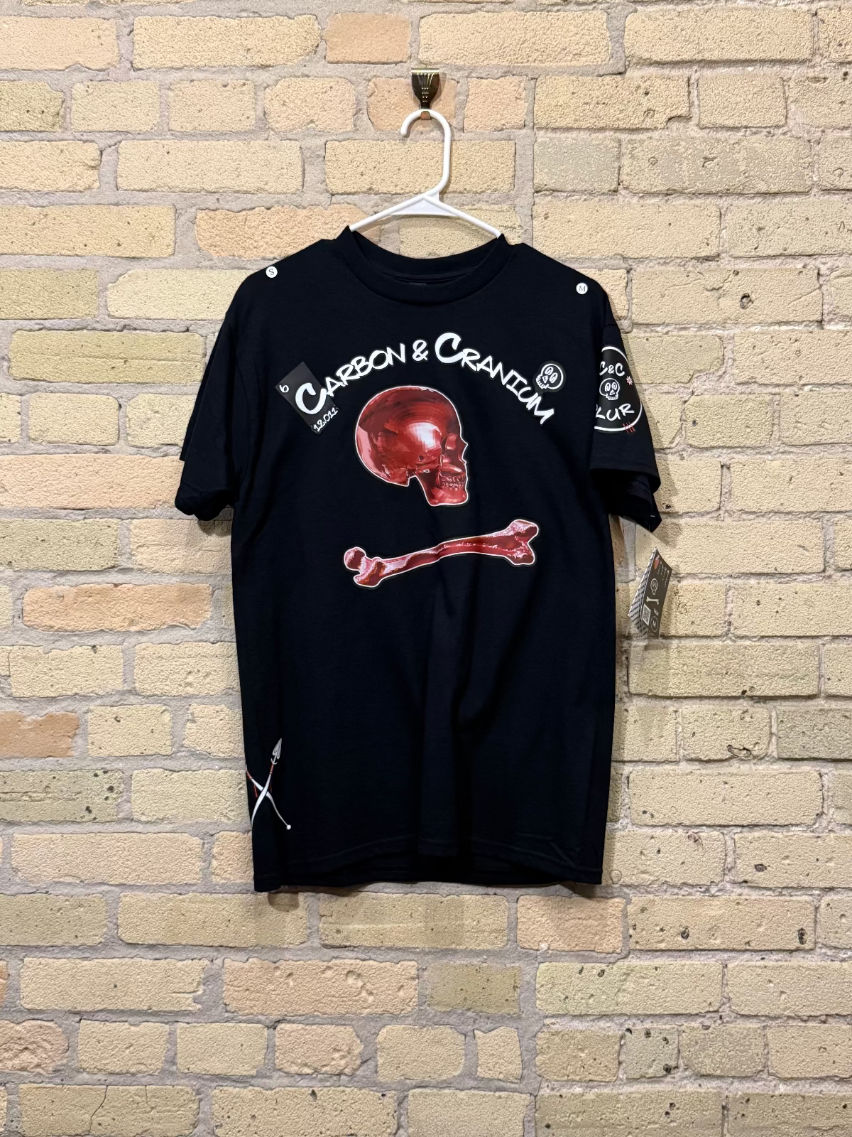 Ruby Red Skull with Black Heart Back