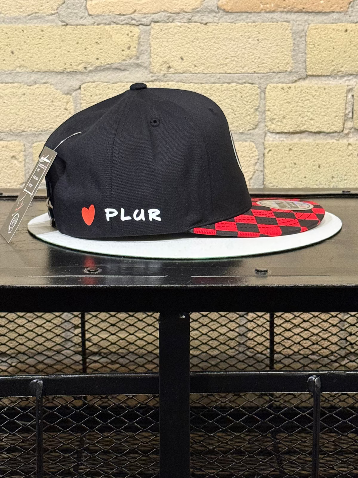 The Classic Carl, Red 'n Black Checker, Flat Brim